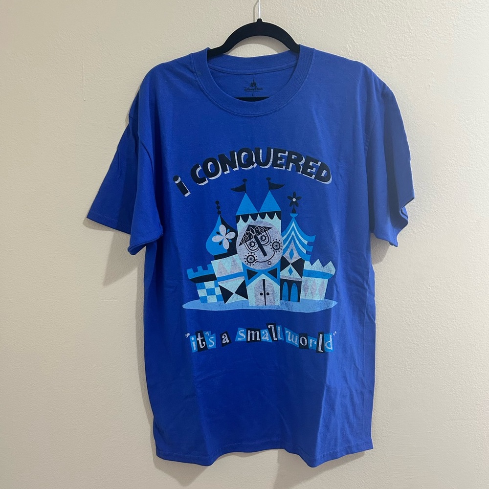 NWT Blue Disney Park Smallworld T-shirt
